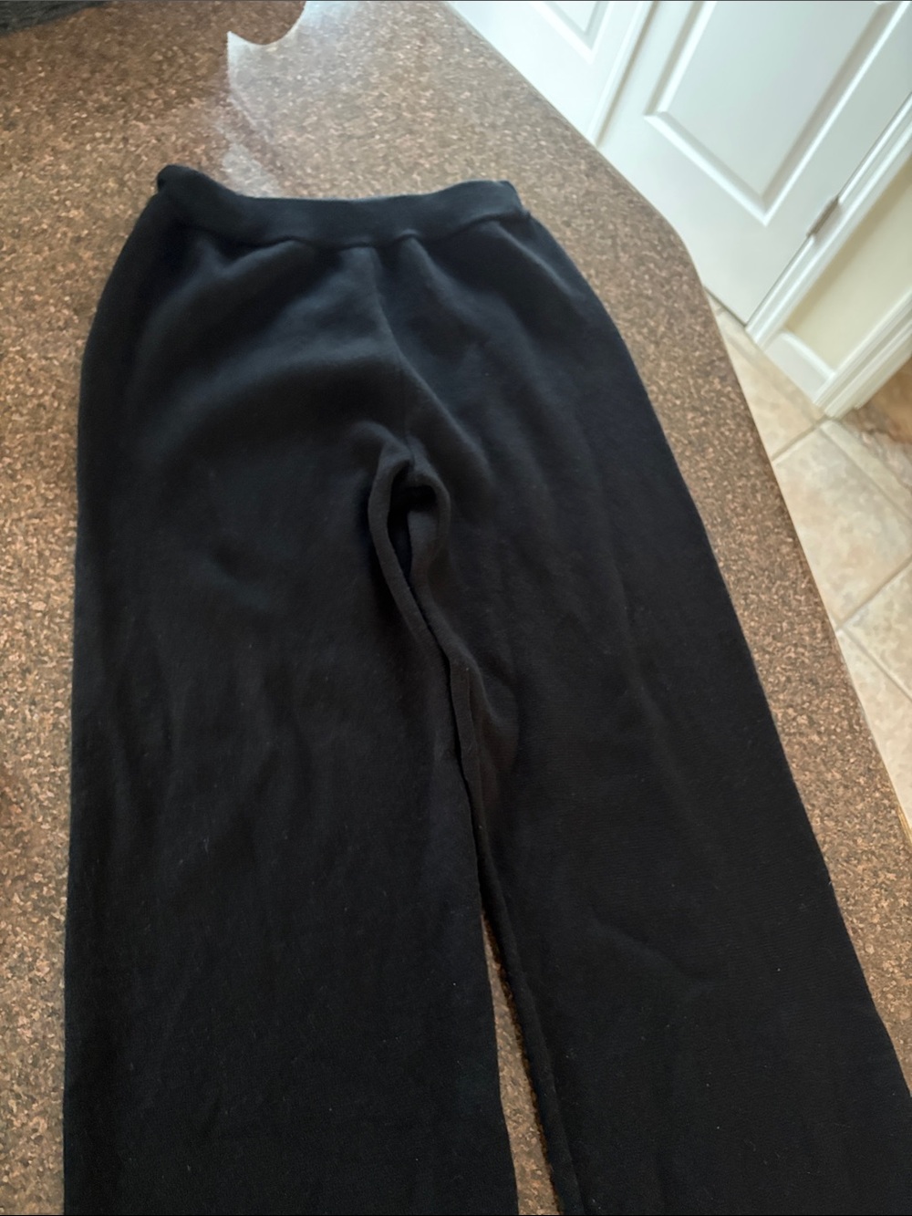 Tory Burch Sport Black Knit 90% Wool-10% Cashmere Wide-Leg Pants-XS - Picture 2 of 7